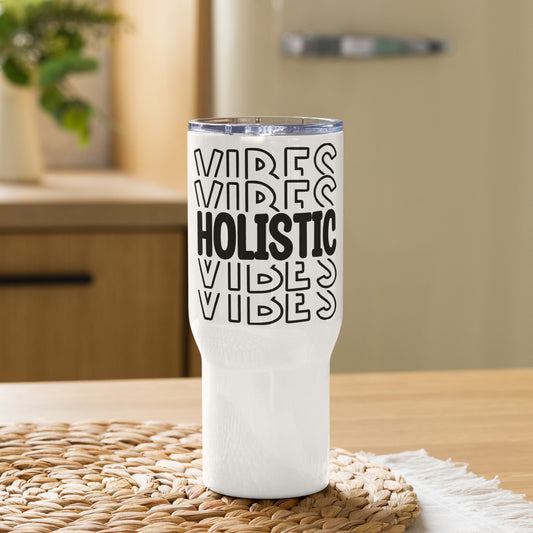 Holistic Vibes Travel mug with a handle