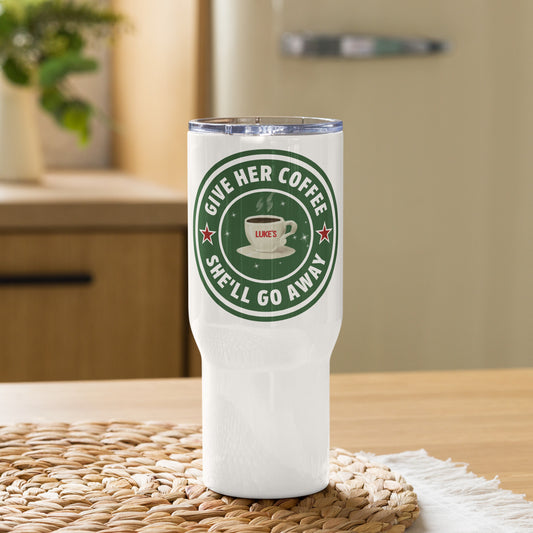 Give Her Coffee Travel mug with a handle