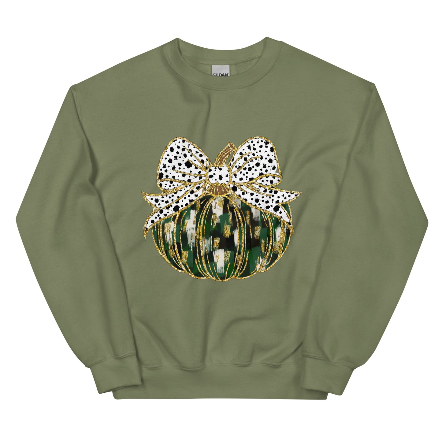 Glitter Coquette Watercolor Pumpkin Unisex Sweatshirt