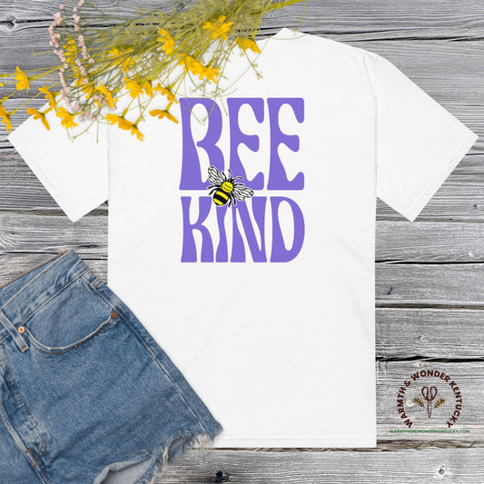 Bee Kind Unisex garment-dyed heavyweight t-shirt