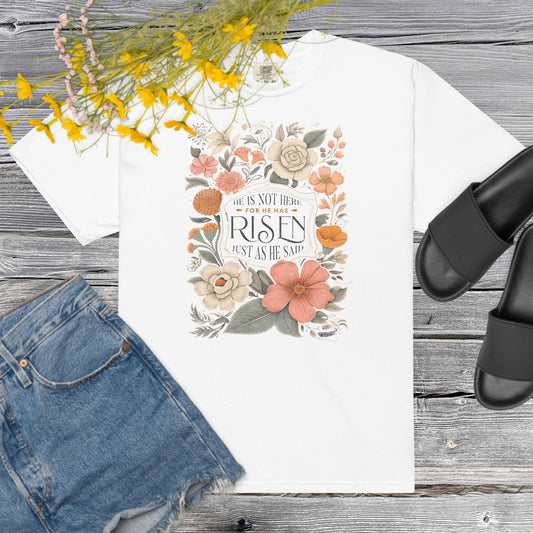 Floral Risen Unisex garment-dyed heavyweight t-shirt