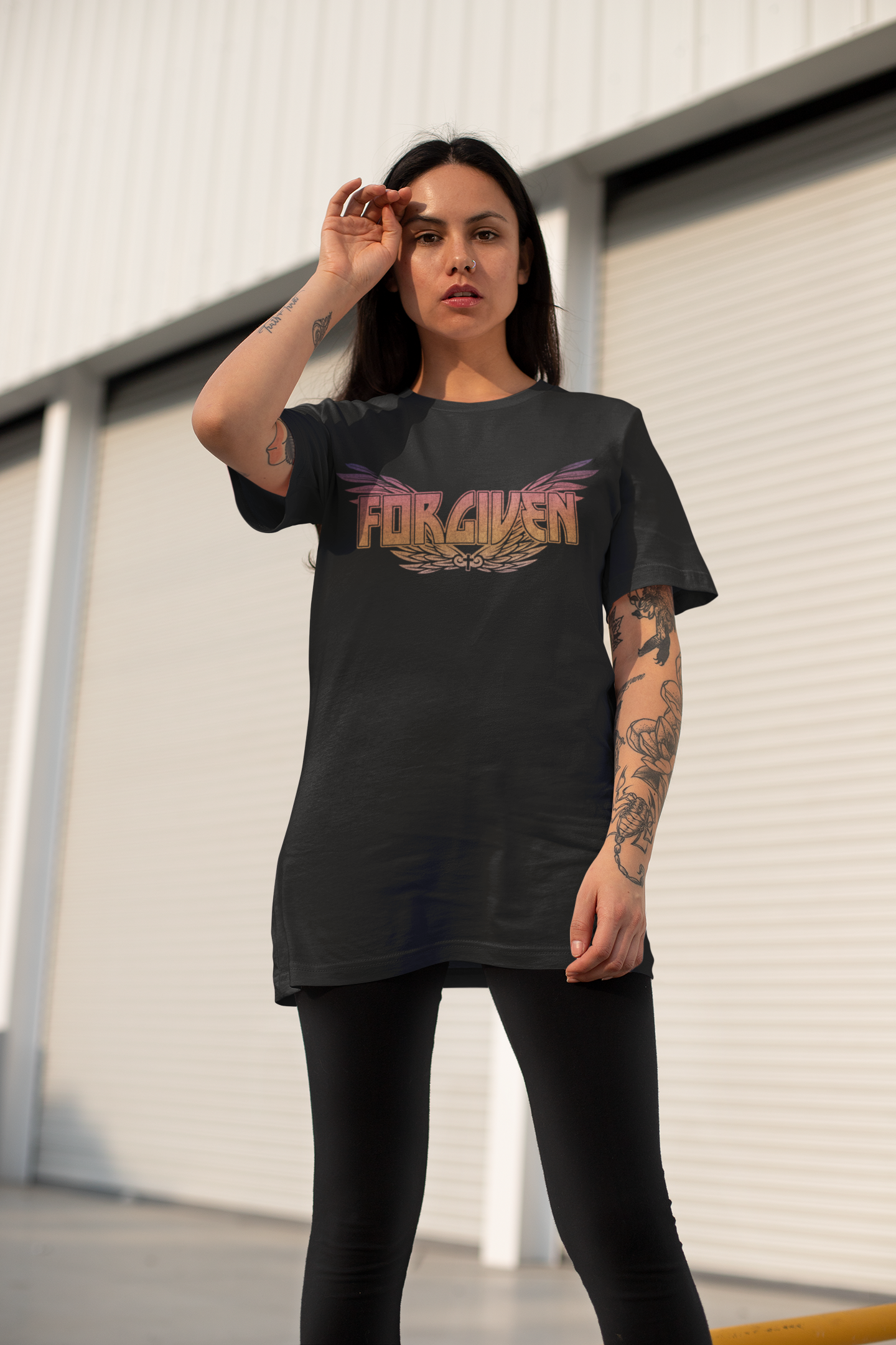 Forgiven Oversized faded t-shirt