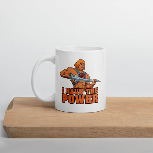 He-Man White glossy mug