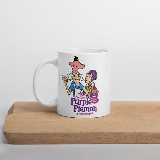 Purple Pieman White glossy mug